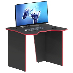 Игровой компьютерный стол SKILLL SKL 100CB, антрацит/красный, 1000х850х755 мм